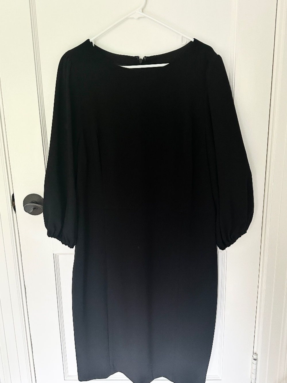 Talbots black crepe sheath dress